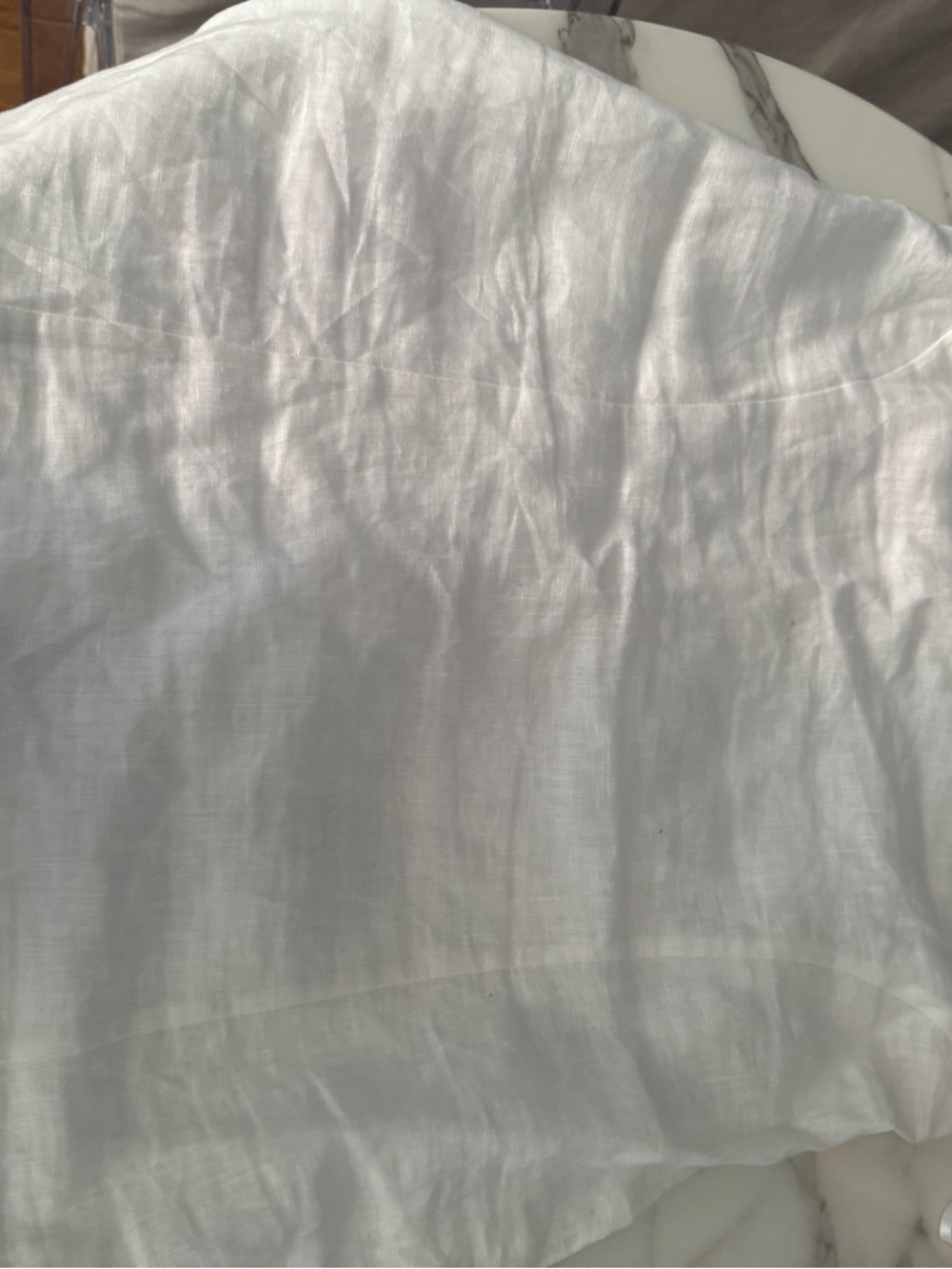 DISSH White Linen Strapless Dress